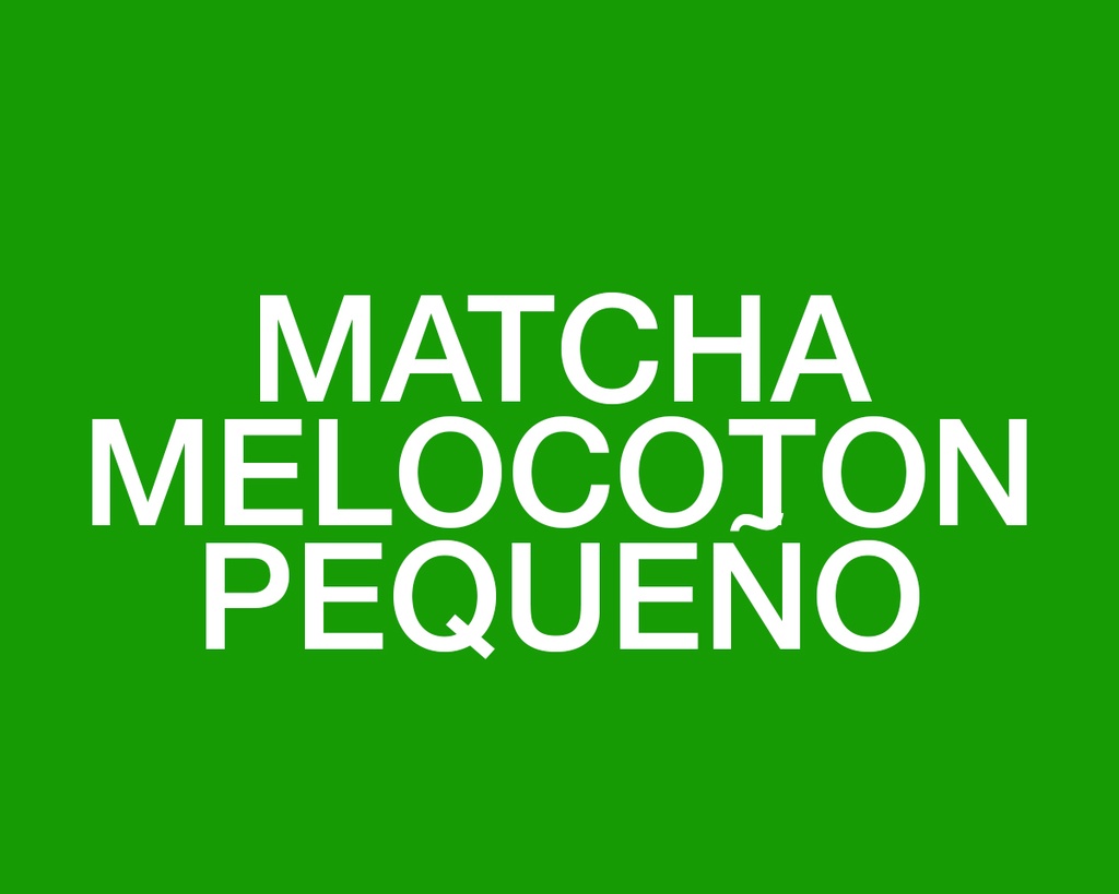 Matcha Melocotón latas