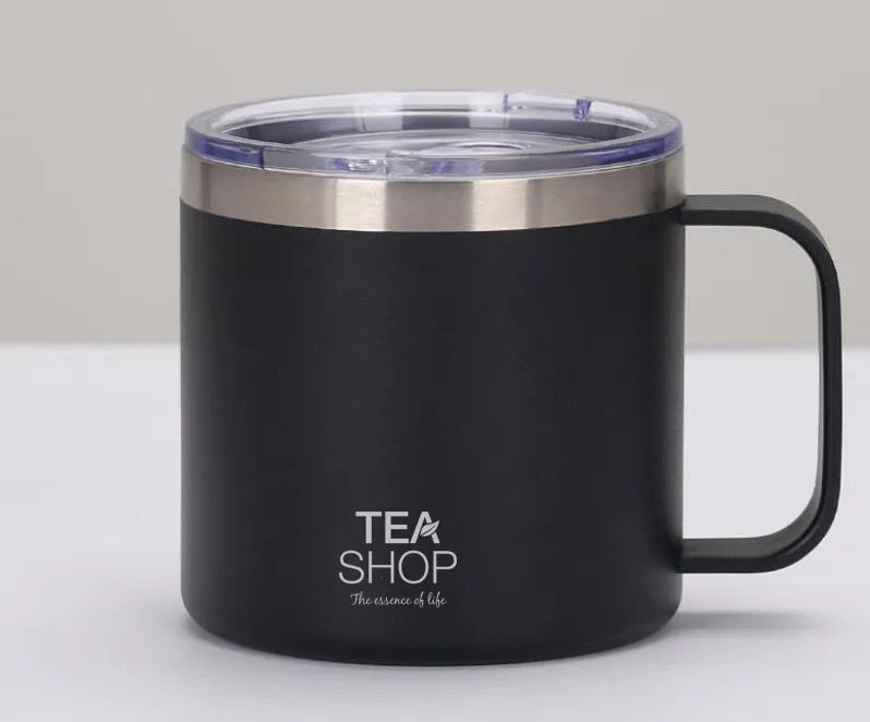 Taza Acero c/tapa 14oz