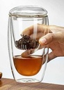 Taza Vidrio/ tapa 14oz